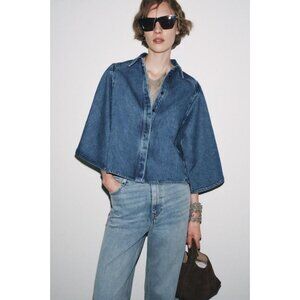 ZARA ZW COLLECTION DENIM KIMONO SHIRT